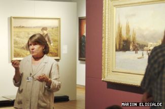 One of the MMFA guides discusses the same painting (at right) that Diane Russell selected to present to fellow students for her final project in the Continuing Education “Becoming a Museum Guide” course.